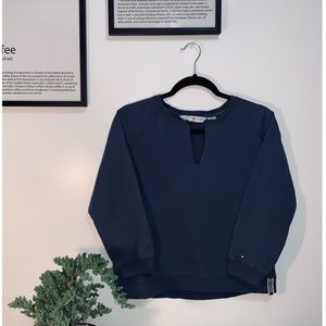 Medium Blue Tommy Hilfiger V Neck Sweater